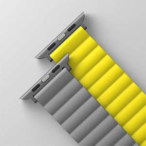Hurtownia GSM - Pasek UNIQ Revix Apple Watch 4/5/6/7/SE/8/9/Ultra 44/45/49mm Reversible Magnetic žlutý-šedý/yellow-grey - UNIQ631YELGRY - {ean13} - Hurt