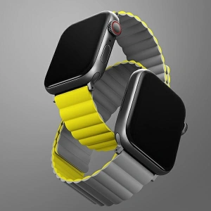 Hurtownia GSM - UNIQ Revix Apple Watch 4/5/6/7/SE/8/9/Ultra 44/45/49mm Forgatható Magnetic sárga-szürke/yellow-grey - UNIQ631YELGRY - {ean13} - Hurt