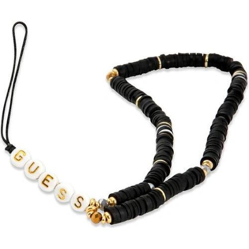 Zawieszka Guess GUSTPEARK Phone Strap czarny/black Heishi Beads