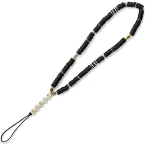 Závěs Guess GUSTPEARK Phone Strap černý/black Heishi Beads
