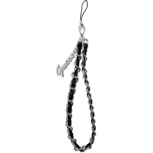 Zawieszka Guess GUSTSASSK Phone Strap czarny/black Chain Metal Logo Charm