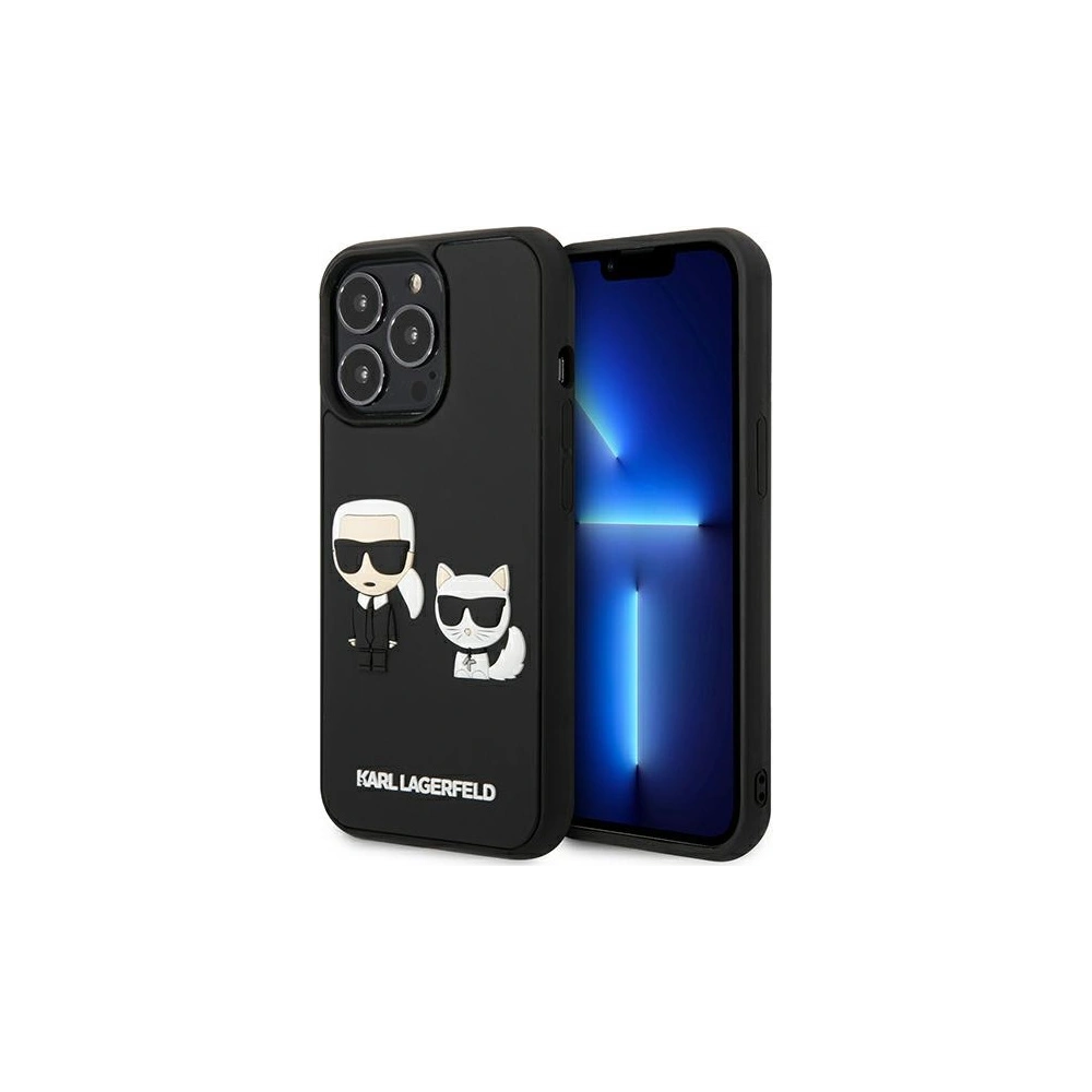 Hurtownia GSM - Etui Karl Lagerfeld KLHCP13L3DRKCK Apple iPhone 13 Pro černý/black hardcase Karl&Choupette Ikonik 3D - KLD921BLK - {ean13} - Hurt
