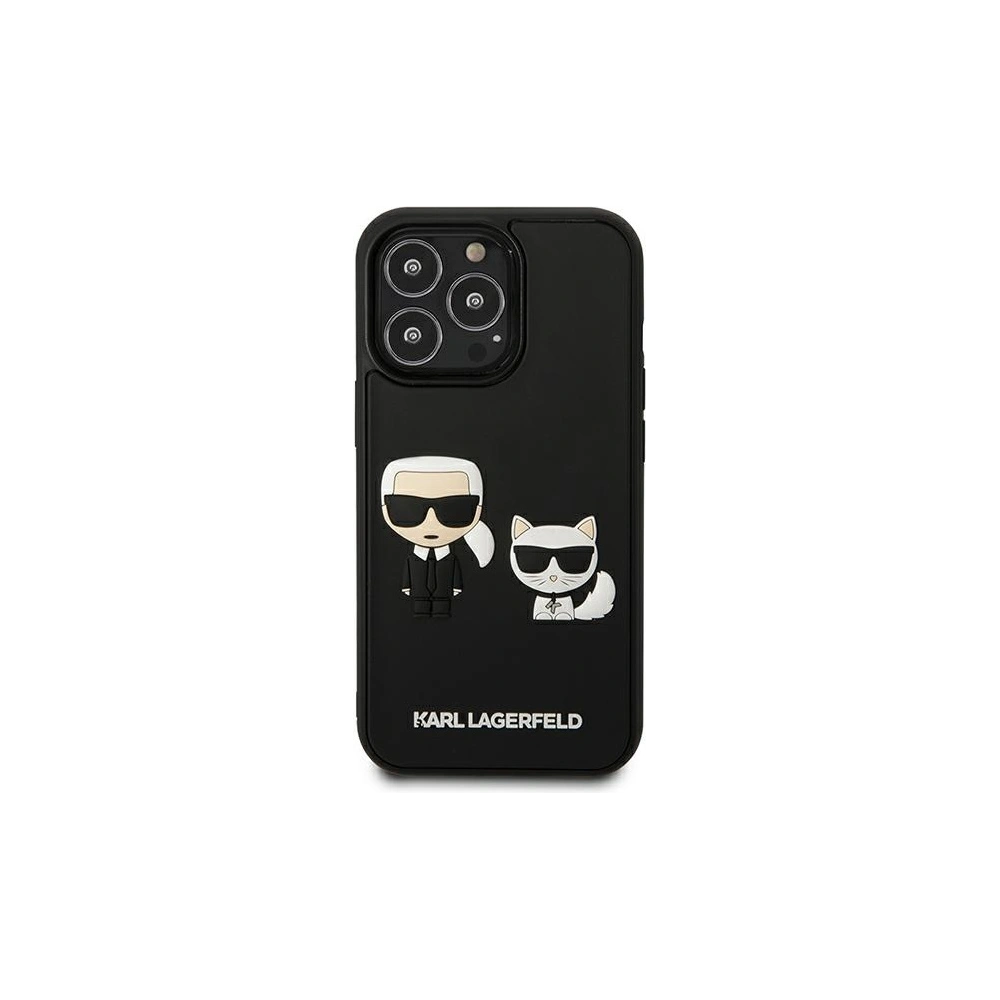 Hurtownia GSM - Etui Karl Lagerfeld KLHCP13L3DRKCK Apple iPhone 13 Pro černý/black hardcase Karl&Choupette Ikonik 3D - KLD921BLK - {ean13} - Hurt