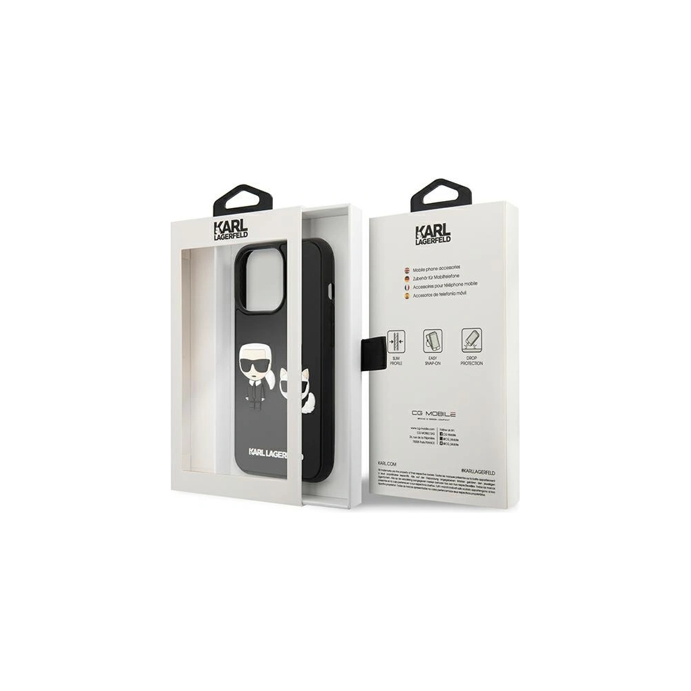Hurtownia GSM - Etui Karl Lagerfeld KLHCP13L3DRKCK Apple iPhone 13 Pro černý/black hardcase Karl&Choupette Ikonik 3D - KLD921BLK - {ean13} - Hurt