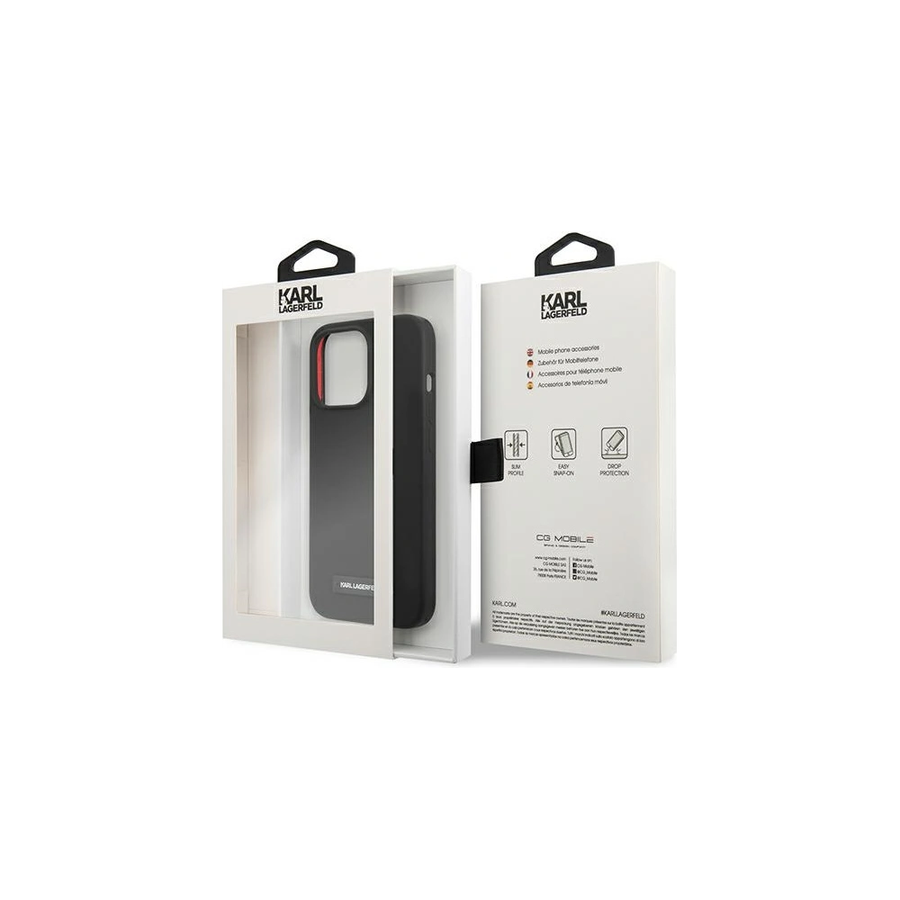 Hurtownia GSM - Etui Karl Lagerfeld KLHCP13LSLMP1K Apple iPhone 13 Pro hardcase černý/black silikonová deska - KLD922BLK - {ean13} - Hurt