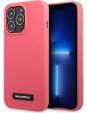 Case Karl Lagerfeld KLHCP13LSLMP1PI Apple iPhone 13 Pro Hardcase Fuchsia/Silikon-Plakette