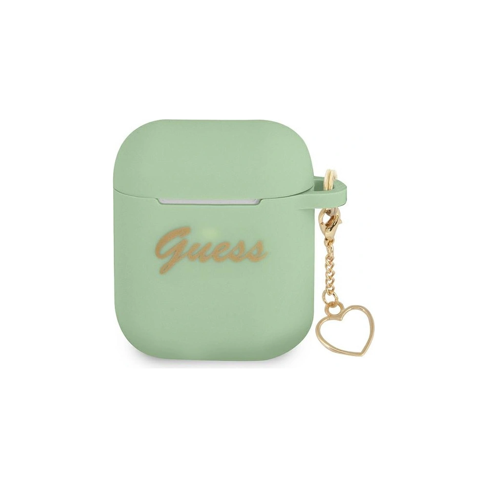 Hurtownia GSM - Etui Guess GUA2LSCHSN Apple AirPods zelený/green silikonový přívěsek Heart Collection - GUE1695GRN - {ean13} - Hurt