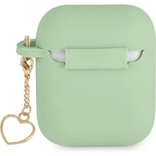 Etui Guess GUA2LSCHSN Apple AirPods zielony/green Silicone Charm Heart Collection