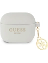 Etui Guess GUA3LSC4EG Apple AirPods 3 šedá/grey silikonový přívěsek kolekce 4G