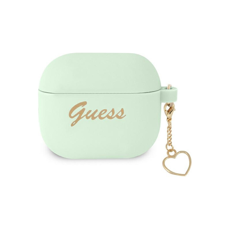 Hurtownia Guess - 3666339039080 - GUE1697GRN - Etui Guess GUA3LSCHSN Apple AirPods 3 zielony/green Silicone Charm Heart Collection - B2B homescreen