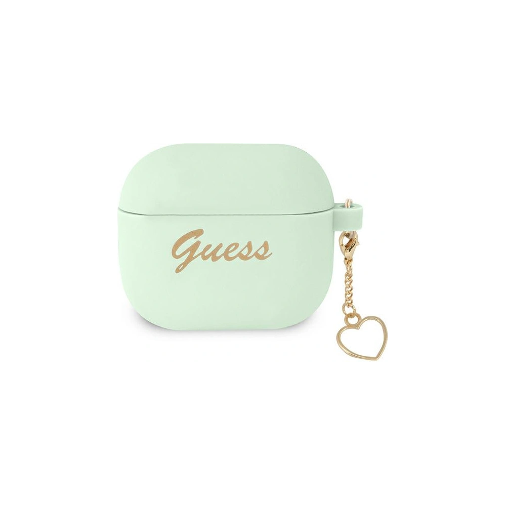 Wholesale Guess GUA3LSCHSN Apple AirPods 3 green Silicone Charm Heart Collection - GUE1697GRN - {ean13} - Hurt