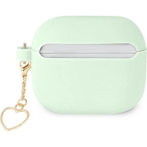 Etui Guess GUA3LSCHSN Apple AirPods 3 zielony/green Silicone Charm Heart Collection
