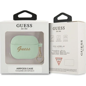 Hurtownia GSM - Etui Guess GUA3LSCHSN Apple AirPods 3 zielony/green Silicone Charm Heart Collection - GUE1697GRN - {ean13} - Hurt