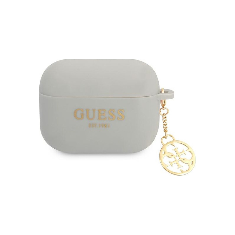 Guess Distributor - 3666339039318 - GUE1698GRY - Guess GUAPLSC4EG Apple AirPods Pro grey Silicone Charm 4G Collection - B2B homescreen