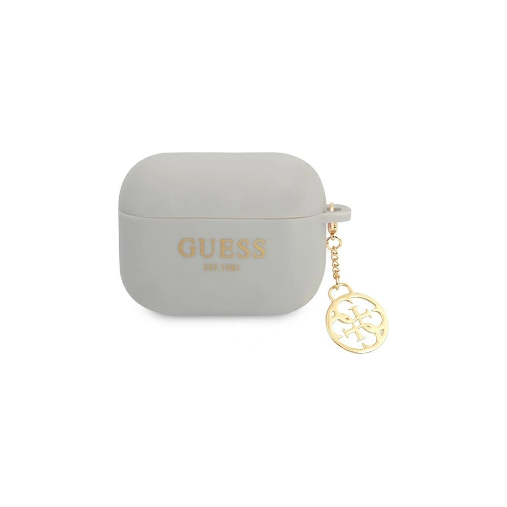 Hurtownia GSM - Etui Guess GUAPLSC4EG Apple AirPods Pro šedé/silver Silikonový přívěsek 4G Collection - GUE1698GRY - {ean13} - Hurt