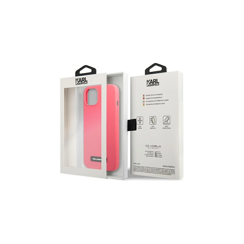 Hurtownia GSM - Etui Karl Lagerfeld KLHCP13MSLMP1PI Apple iPhone 13 hardcase fuchsie/fuchsia silikonová deska - KLD926FHS - {ean13} - Hurt