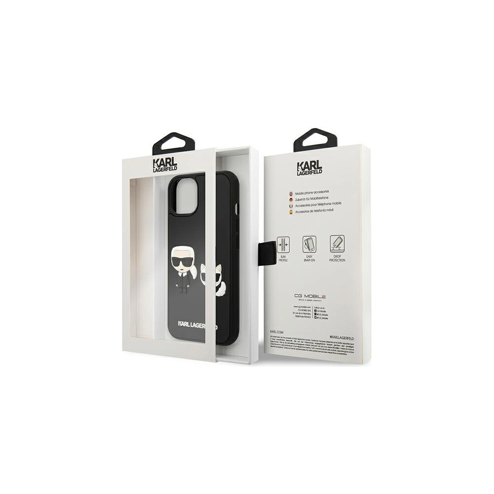 Hurtownia GSM - Etui Karl Lagerfeld KLHCP13S3DRKCK Apple iPhone 13 mini černý/black hardcase Karl&Choupette Ikonik 3D - KLD927BLK - {ean13} - Hurt