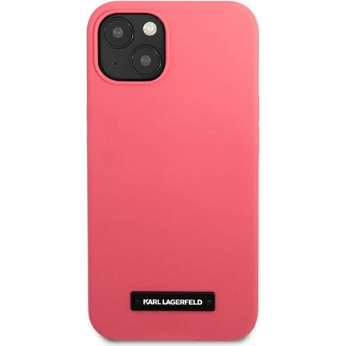 Etui Karl Lagerfeld KLHCP13SSLMP1PI Apple iPhone 13 mini hardcase fuksja/fuchsia Silicone Plaque