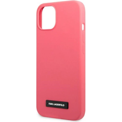 Etui Karl Lagerfeld KLHCP13SSLMP1PI Apple iPhone 13 mini hardcase fuksja/fuchsia Silicone Plaque