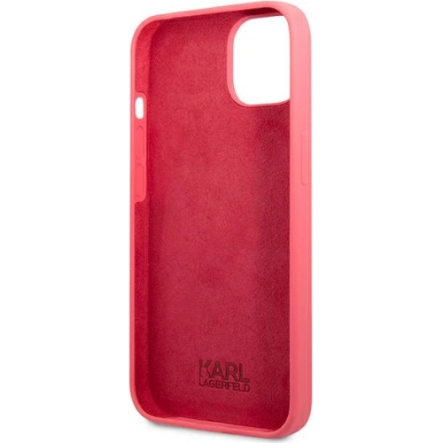 Etui Karl Lagerfeld KLHCP13SSLMP1PI Apple iPhone 13 mini hardcase fuksja/fuchsia Silicone Plaque
