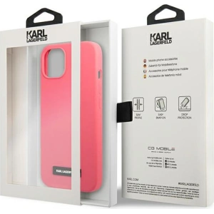 Hurtownia GSM - Case Karl Lagerfeld KLHCP13SSLMP1PI Apple iPhone 13 mini Hardcase Fuchsia/Silikon Plakette - KLD929FHS - {ean13} - Hurt