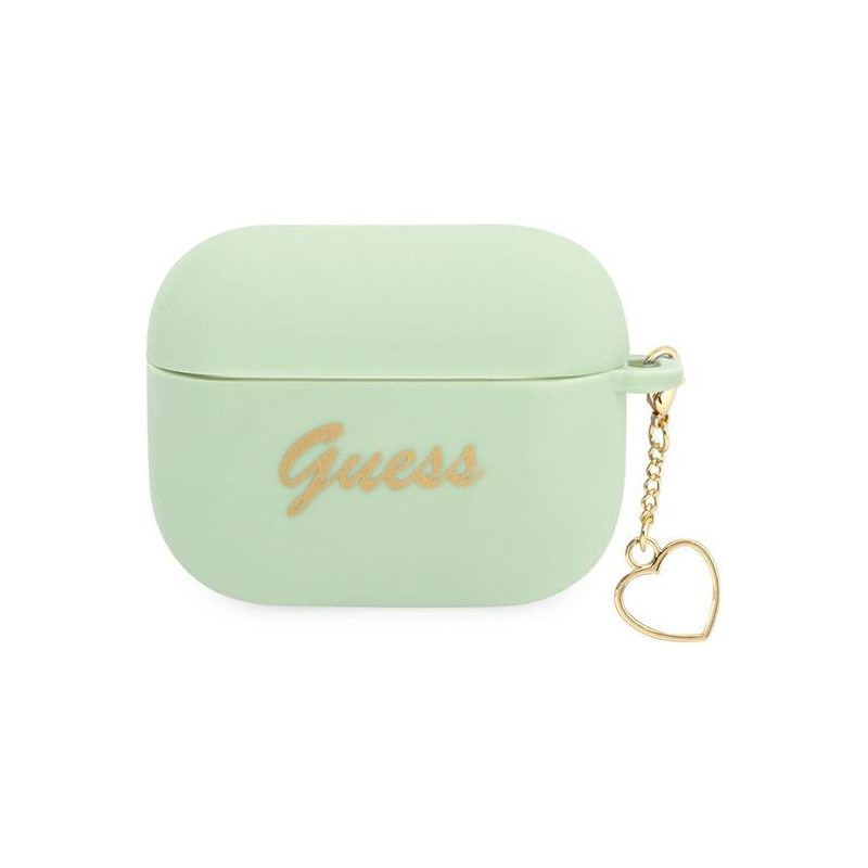 Hurtownia Guess - 3666339039073 - GUE1699GRN - Etui Guess GUAPLSCHSN Apple AirPods Pro zielony/green Silicone Charm Heart Collection - B2B homescreen
