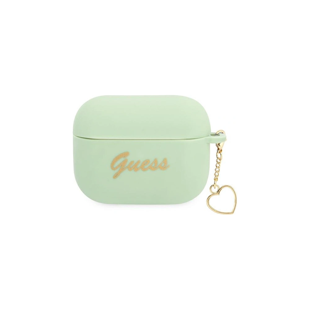 Hurtownia GSM - Etui Guess GUAPLSCHSN Apple AirPods Pro zielony/green Silicone Charm Heart Collection - GUE1699GRN - {ean13} - Hurt