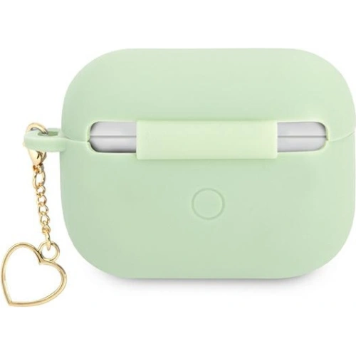 Etui Guess GUAPLSCHSN Apple AirPods Pro zielony/green Silicone Charm Heart Collection