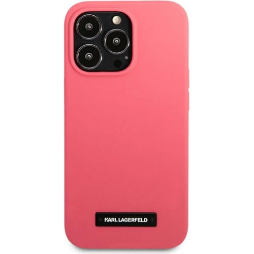 Etui Karl Lagerfeld KLHCP13XSLMP1PI Apple iPhone 13 Pro Max hardcase fuksja/fuchsia Silicone Plaque