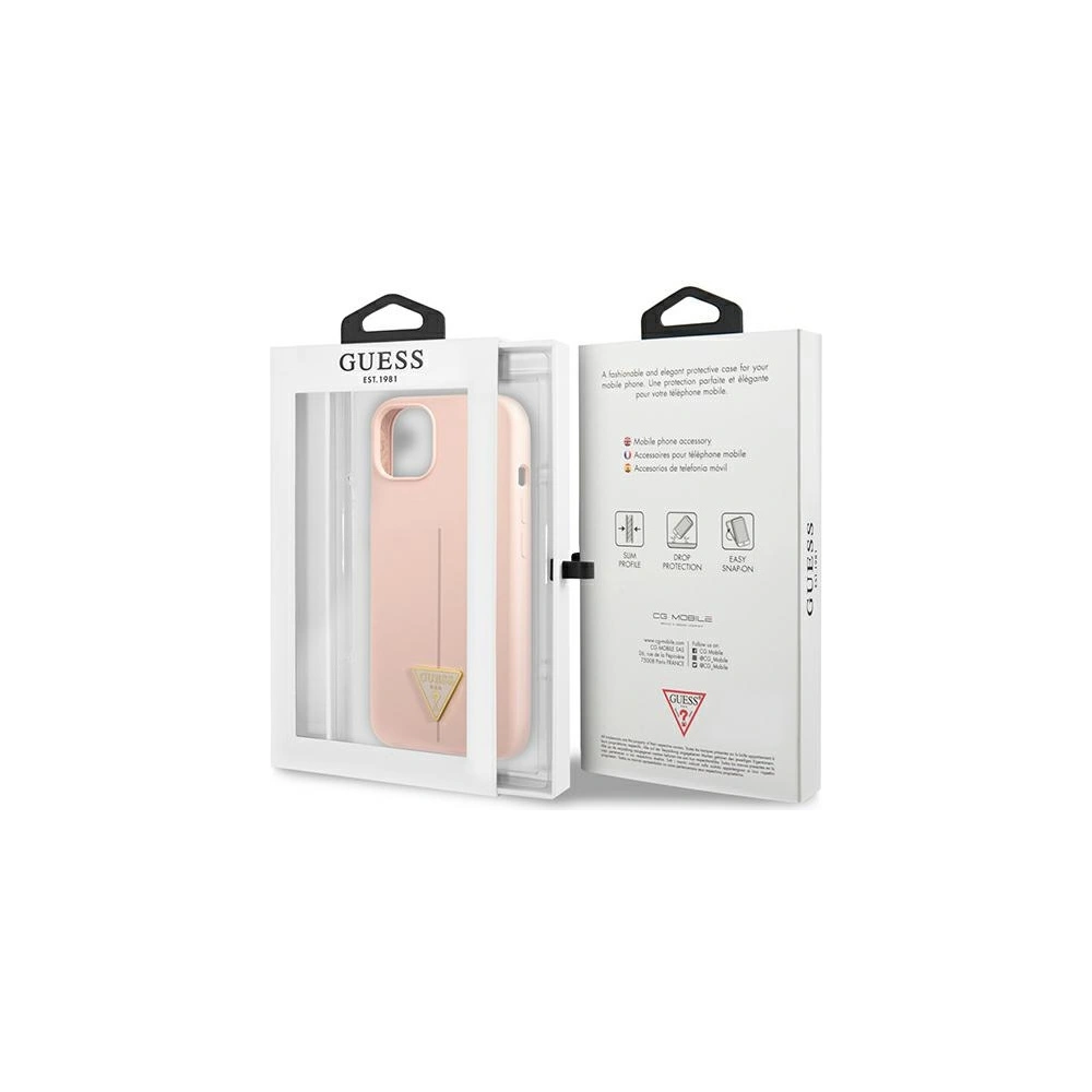 Hurtownia GSM - Etui Guess GUHCP13MSLTGP Apple iPhone 13 růžový/pink hardcase Silicone Triangle - GUE1704PNK - {ean13} - Hurt