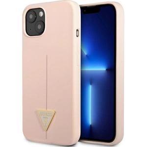 Hurtownia GSM - Case Guess GUHCP13SSLTGP Apple iPhone 13 mini rosa/pink Hardcase Silikon Dreieck - GUE1707PNK - {ean13} - Hurt