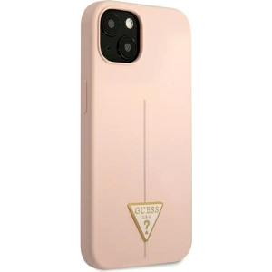 Hurtownia GSM - Case Guess GUHCP13SSLTGP Apple iPhone 13 mini rosa/pink Hardcase Silikon Dreieck - GUE1707PNK - {ean13} - Hurt
