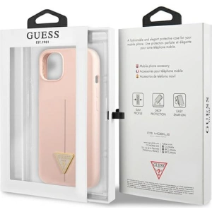 Hurtownia GSM - Case Guess GUHCP13SSLTGP Apple iPhone 13 mini rosa/pink Hardcase Silikon Dreieck - GUE1707PNK - {ean13} - Hurt