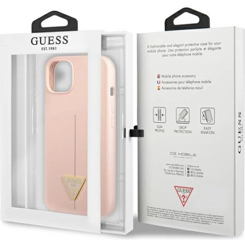Etui Guess GUHCP13SSLTGP Apple iPhone 13 mini różowy/pink hardcase Silicone Triangle