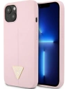 Guess GUHCP13SSLTGU Apple iPhone 13 mini purple hardcase Silicone Triangle