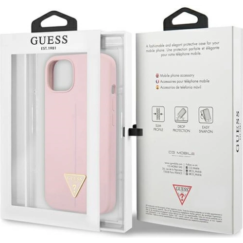 Etui Guess GUHCP13SSLTGU Apple iPhone 13 mini fioletowy/purple hardcase Silicone Triangle