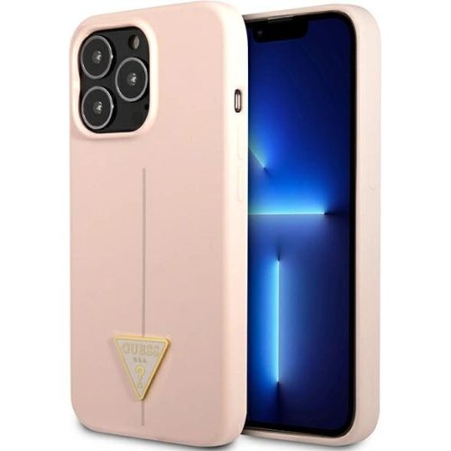 Etui Guess GUHCP13XSLTGP Apple iPhone 13 Pro Max różowy/pink hardcase Silicone Triangle