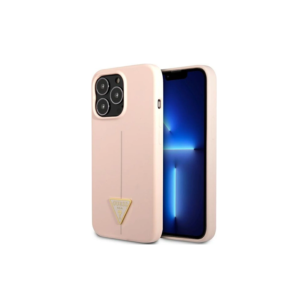 Hurtownia GSM - Etui Guess GUHCP13XSLTGP Apple iPhone 13 Pro Max różowy/pink hardcase Silicone Triangle - GUE1710PNK - {ean13} - Hurt