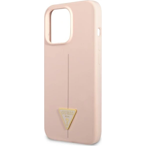 Etui Guess GUHCP13XSLTGP Apple iPhone 13 Pro Max różowy/pink hardcase Silicone Triangle