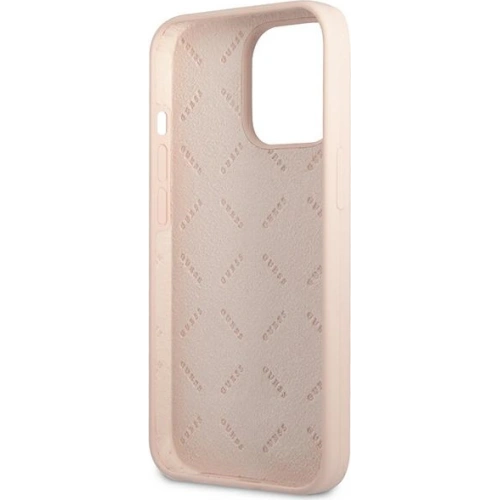 Etui Guess GUHCP13XSLTGP Apple iPhone 13 Pro Max różowy/pink hardcase Silicone Triangle