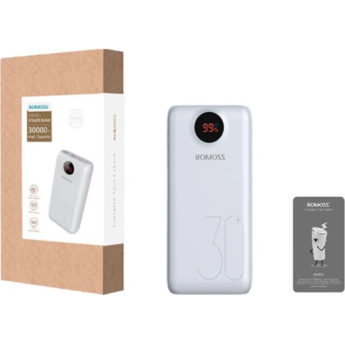 Powerbank Romoss SW30 26800mAh QC 3.0 PD 2xUSB-A, USB-C, microUSB, Lightning (biały)
