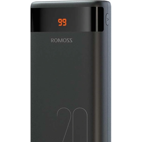 Powerbank Romoss Ares 20 20000mAh 2xUSB-A, USB-C, microUSB, Lightning (czarny)