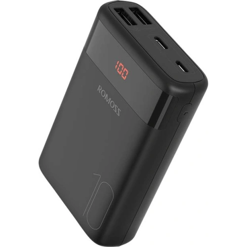 Powerbank Romoss Ares 10 10000mAh 2xUSB-A, USB-C, microUSB (czarny)