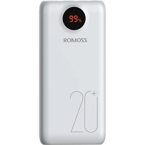 Powerbank Romoss SW20PS+ 20000mAh 18W 2xUSB-A, USB-C, microUSB, Lightning(biały)