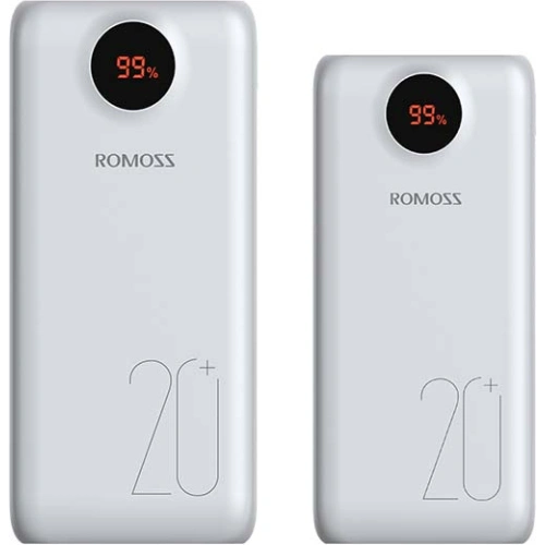 Powerbank Romoss SW20PS+ 20000mAh 18W 2xUSB-A, USB-C, microUSB, Lightning(biały)