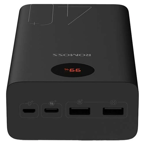 Powerbank Romoss PEA40 40000mAh QC 3.0 2xUSB-A, USB-C, microUSB (czarny)