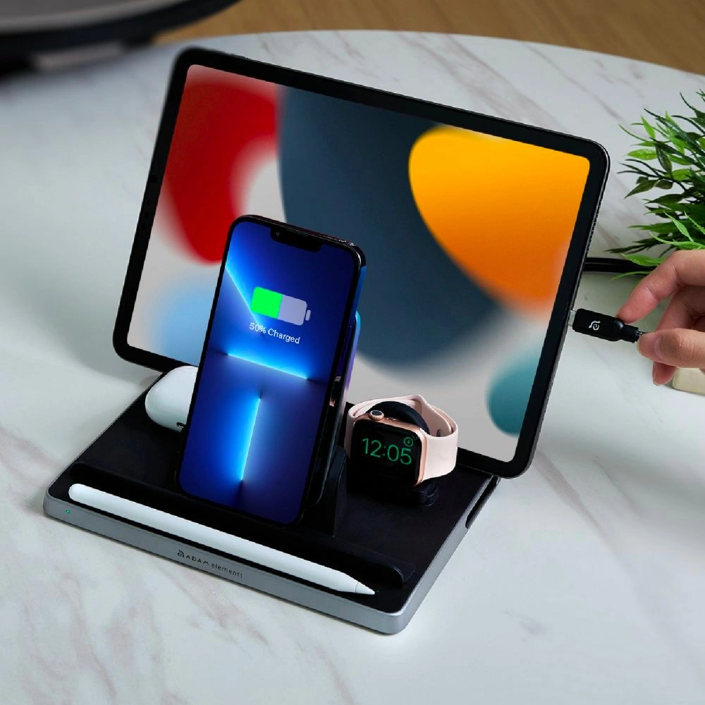 Hurtownia GSM - Bezdrátová nabíječka Adam Elements Omnia Q5 pro 5 zařízení (černá) - ADAM001BLK - {ean13} - Hurt