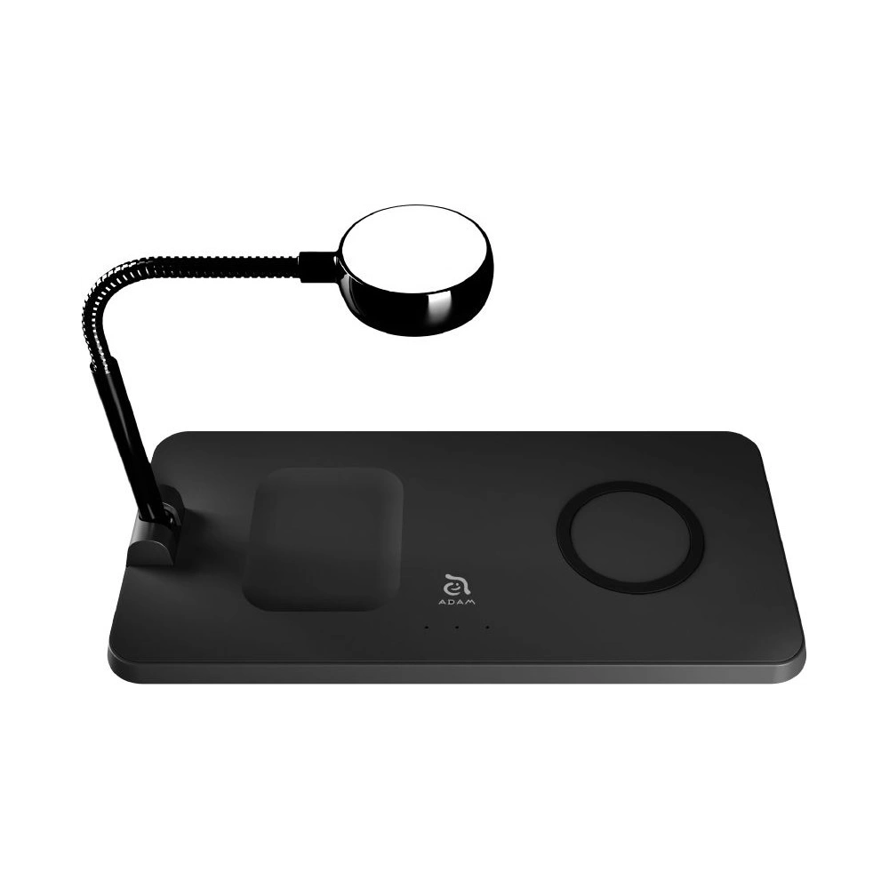 Hurtownia GSM - Bezdrátová nabíječka Adam Elements Omnia Q3 pro 3 zařízení s držákem na Apple Watch (černá) - ADAM003BLK - {ean13} - Hurt