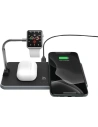 Hurtownia GSM - Ładowarka bezprzewodowa Adam Elements Omnia Q3 do 3 urządzeń z uchwytem do Apple Watch (czarna) - ADAM003BLK - {ean13} - Hurt