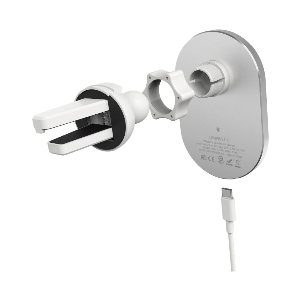 Hurtownia GSM - Držák do auta s nabíječkou MagSafe Adam Elements Omnia C2 (bílý) - ADAM007WHT - {ean13} - Hurt